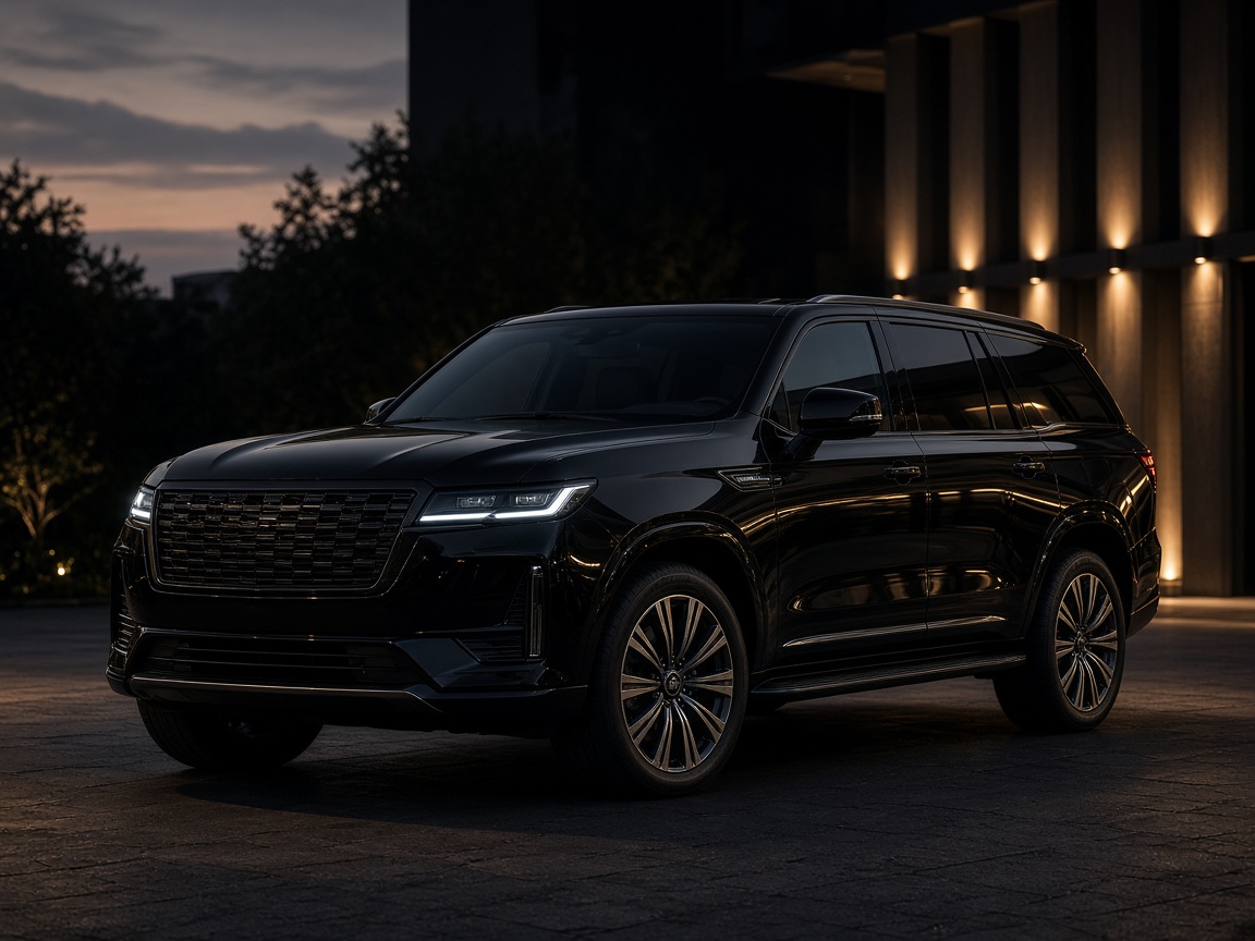 Luxury black SUV